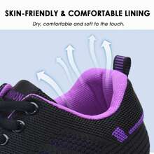 Chaussures de marche pour femmes, chaussures de gym, tennis, Baskets - chaussures de sport glissantes pour le travail, chaussures de course athlétiques confortables et respirantes, Baskets décontracté à grande largeur