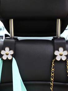 2pcs Car Flower Hooks Car Seat Back Hooks And Storage Items Inside The Car (Hook Direction Is Random)