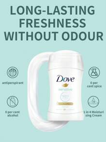 Dove 1瓶40克多芬无香型腋下保湿止汗霜，滋润敏感肌肤护理配方