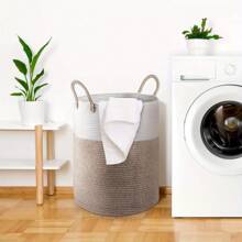 58L Cotton Rope Basket Large Blanket Woven Storage Organiser Laundry