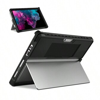 Microsoft Surface Pro 7/6/5/4 Tablet Case With Pen Slot, Hard PC Case With Wrist Strap For Microsoft Surface Go 1/2/3/4