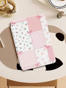 1pc Floral, Bowknot, Polka Dot Patchwork Pattern Tablet Protective Case/Cover Compatible With Kindle Paperwhite 5/Kindle Oasis/IPad 10.2 Inch/IPad Pro 11 2021/2020/10th Gen/Mini4/5/6, Galaxy Tab A8 10.5 Inch 2022, Matepad 10.4/Tab, With Pencil Slot, Anti-Drop, Tablet Stand