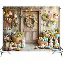 1 Pieza de Pancarta de Pascua de Tela Fotográfica, Tela de Fondo de Pascua Decoración de Ambiente de Fiesta, Decoración de Pancarta de Pascua Decoración de Pancarta de Fiesta de Pascua, 59x39.3 pulgadas/59x39.3 pulgadas/90.6x70.8 pulgadas