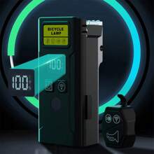 1 件新款自行车智能灯传感器前灯，Type-C 可充电无线遥控显示自行车灯 - 彩色 - 查看 3
