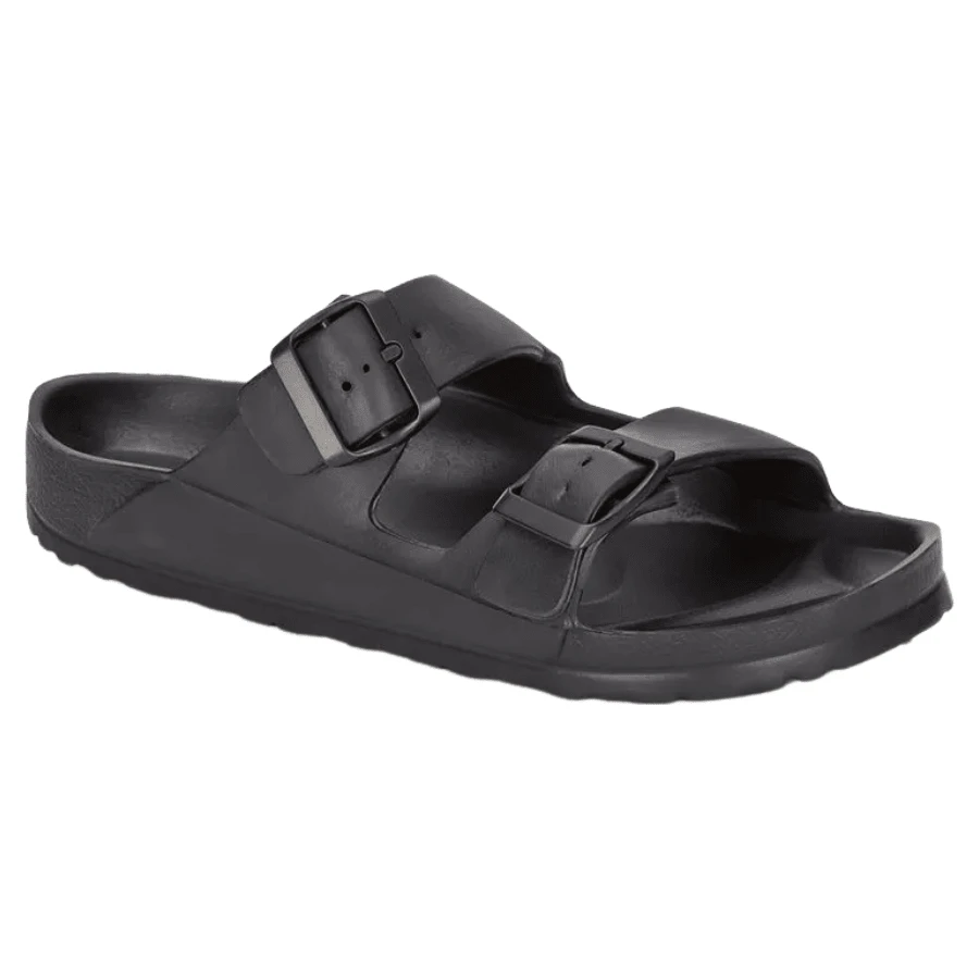 Sandalias Andrea Tipo Huarache Doble Hebilla Dama EVA Antideslizantes Cómodas Playa Verano Moda Resistente al Agua - Negro - Ver 1