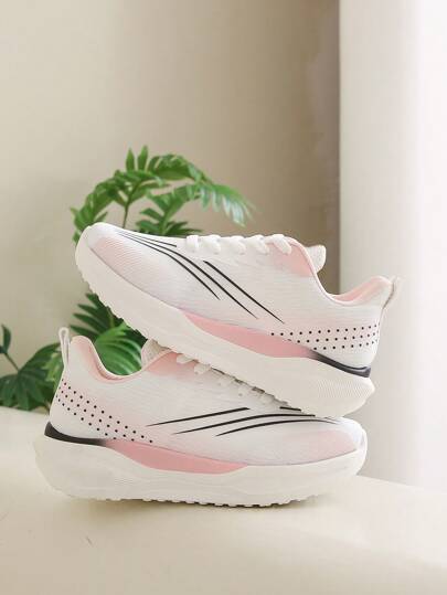 Sneakers Women's Shoes Sports Outdoor Casual Fashion Comfortable Soft Sole Breathable Cool Front Lace-Up Gradient Color Design