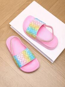 Kids Foam Slippers, Lightweight Anti-Slip Soft Bottom Cute Casual Wear, Slip-On Quick-Drying Strap For Boys & Girls - Mauve Purple - View 3