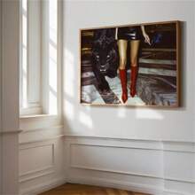 1 件高级时尚印刷品、奢华墙壁艺术、时装模特与海报、美学、现代时尚艺术、杂志印刷品、无框