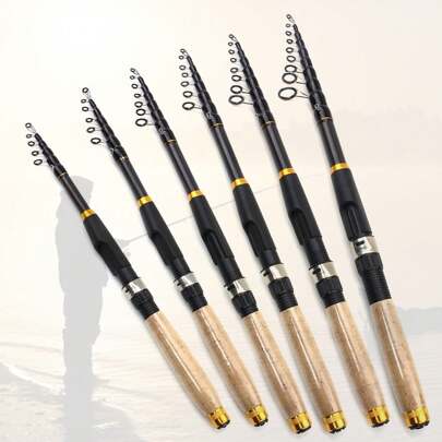1 Piece 1.8m-3.6m Multifunction Telescopic Fishing Rod Cork Handle Carbon Fiber Carp Spinning Rod Portable Travel Pole Fish Tackle