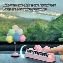 Car Temporary Parking Plate, High-End Lady Mobile Phone Number Plate, Cute Cartoon Creative Car Decoration Ornaments - Multicolor - View 6