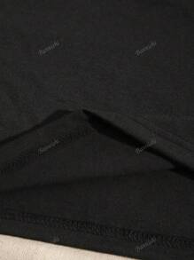 Maglietta casual versatile a tinta unita con collo rotondo e maniche corte