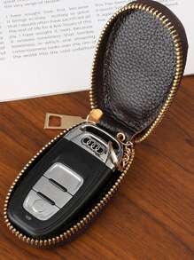 Customized Text Key Pouch Unisex Car Key Organizer Holder Large Capacity Multi-Functional Keyring Case Valentines - Multicolor - View 7