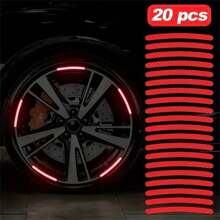 Multipurpose Reflective Strips, Car Wheel Hub Reflective Stickers, Bike/Motorcycle/Stroller Reflective Tape, Easy To Use, Aesthetic And Safe, Self-Adhesive, Reusable - View 2