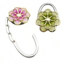 Gancho para bolso con clip de girasol, accesorio creativo plegable de metal con logo personalizado, accesorios para bolsos, organizador de puertas, perchero, ganchos para abrigos de pared, ganchos, marcos de pared, ganchos para abrigos, marcos de fotos de pared - Multicolor - Ver 2