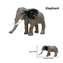 Realistic Animal Model Figurines, Lion, Tiger, Rhino, Hippopotamus, Giraffe Ornamental Collectibles