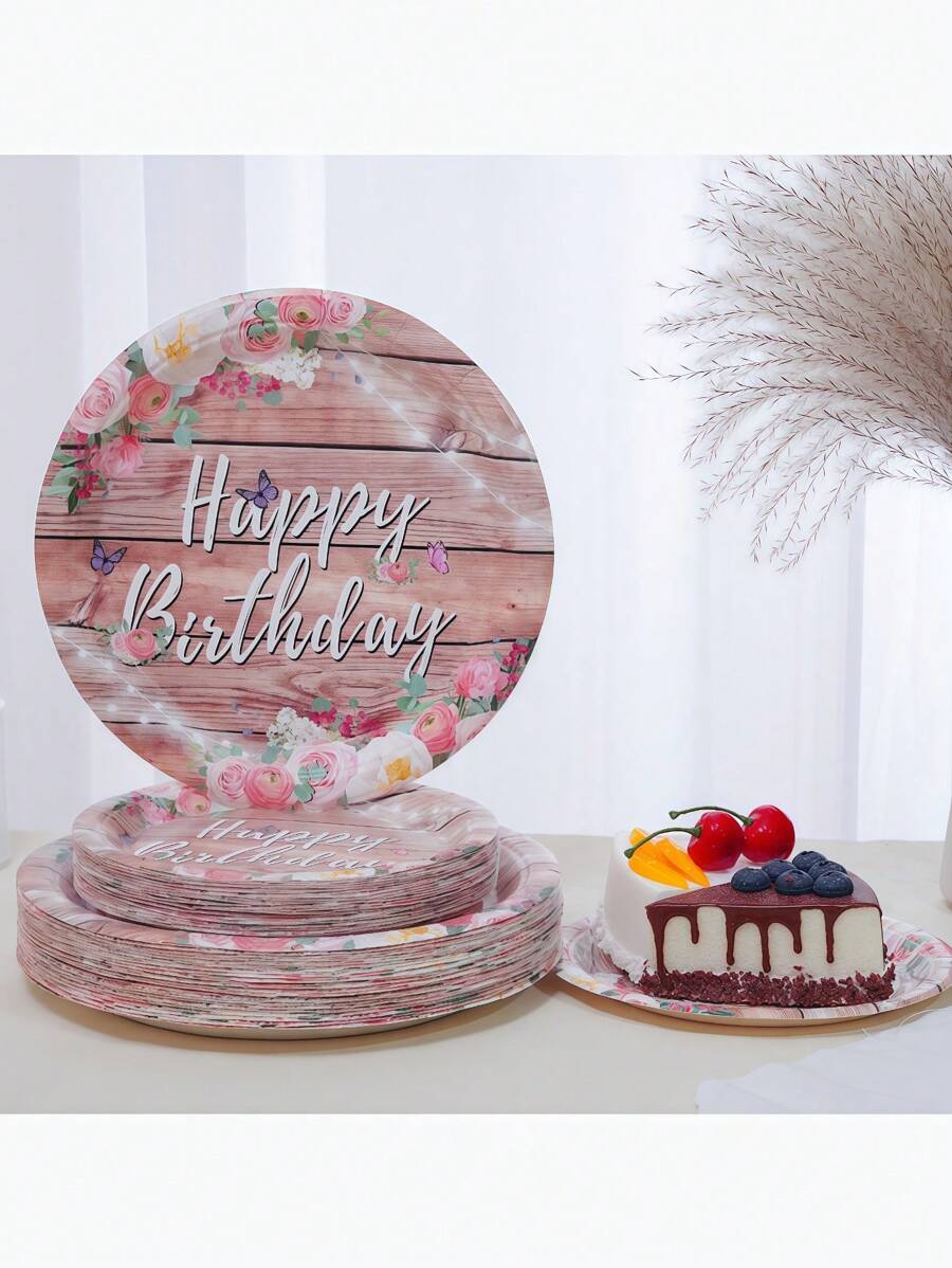 Bộ 12/24 món, Đồ dùng dùng một lần, Khay giấy dùng một lần theo chủ đề vân gỗ, Khay giấy 7 inch, Khay giấy 9 inch, Khay đựng thức ăn, Khay tiệc, Chất liệu, Thích hợp cho nhiều lễ hội khác nhau như đám cưới, tiệc độc thân, tiệc chiêu đãi, tiệc tùng, dã ngoại, cắm trại, tiệc nướng, v.v. - Nhiều màu - Xem 1