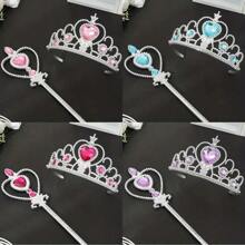 1 Pezzo Bacchetta magica da fata, bacchetta da principessa con glitter e strass, set di bacchette da fata, regalo per feste di compleanno, cosplay e accessori per feste di principesse - Multicolore - Visualizzare 1