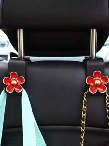 2pcs Car Flower Hooks Car Seat Back Hooks And Storage Items Inside The Car (Hook Direction Is Random)