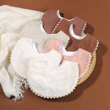 1pc Baby Girl's Bib, Cute Decorated Bib, Suitable For Newborn, Baby Gift