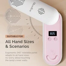 MelodySusie Innovative UV Protection Rechargeable UV/LED Nail Lamp, Cordless Gel Nail Light For At-Home Manicure And Mobile Nail Technicians-Pink - 粉色 - 查看 6