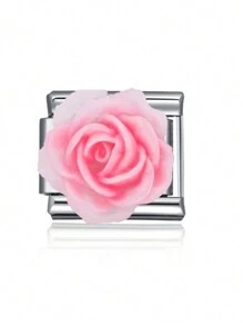 1pc 2025 Ngày lễ tình nhân thời trang hàng đầu Hoa nơ thỏ sao trái tim DIY Vòng tay cặp đôi bằng thép không gỉ đính hạt kiểu Ý quyến rũ, Thích hợp làm quà tặng ngày lễ, tiệc tùng, trang phục hàng ngày - Hồng - Xem 14