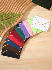 5/25/50 件装 VIP 信封套装，适用于婚礼请柬，包含会员卡信封、请柬信封、贺卡信封、迷你银行卡信封、护照印章式身份证信封、哑光黑会员卡、迷你烫金 VIP 信封，也适用于家居装饰、万圣节、感恩节、圣诞节等场合。 - 彩色 - 查看 10