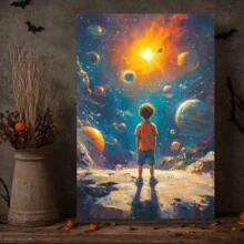 Space Adventure Abstract Art, Galactic Space-Themed Wall Art, Stylish Home Decoration, Adds Mystery To Any Room, Perfect Holiday Gift