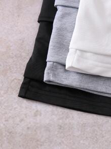 New Boys' Multi-Pocket 3-Piece Set Shorts, Multi-Color, Suitable For All Seasons - Multicolor - View 5