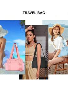 Mini Gym Bag For Women Girls Small Gym Tote Bag With Wet Compartment Waterproof Travel Duffle Bag Cute Workout Sport Bag Adjustable Strap, Zip Closure