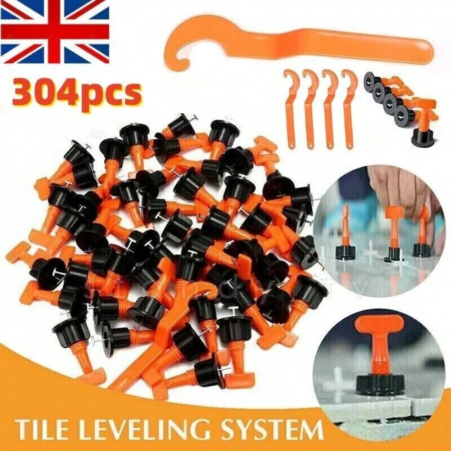 300pcs+4 Wrench Tile Leveling System Kit Reusable Tile Spacer Wall Floor Clips - 36 * 73mm - View 1