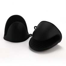 1 Pair Thick Silicone Kitchen Oven Mitts, Heat Resistant Gloves For Baking, Cooking, Microwave Use, Non-Slip, Waterproof - Multicolor - View 15