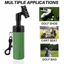 Golf Club Brush Cleaning Kit For Golf Groove Cleaner With Extrusion Water Bottle & Hook, Golf Club Bag Accessories Water Dispenser Cleaner For Men Women - 1 Pack Green - View 5