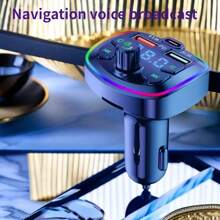 车载 Mp3 播放器 双 USB 快速充电器 FM 接收器 蓝牙兼容 5.0 FM 发射器 USB 闪存盘插头车载套件 - 黑色 - 查看 9