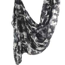1 pièce Foulard en mousseline de soie imprimé à l'aquarelle pour femmes, foulard imprimé convenant pour la vie quotidienne et la décoration de voyage