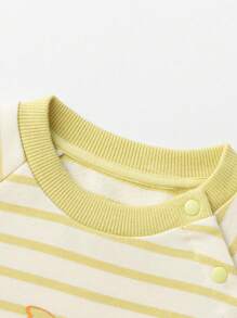 mini bala Kids' Vest And Romper Set, Two-Piece Baby Outfit For Boys And Girls, Spring New Arrival - White and Yellow - View 6