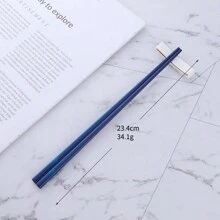 1 Pair Custom Personalized Monochrome Iridescent Lettering Stainless Steel Chopsticks, Convenient For Travel, Gatherings, No Storage Case Only Chopsticks,Multi-Functional,Durable,Ornamental,Reusable,Adorable,High-Quality,Cute,Modern,Custom,Personalized,Unique,Office,School,Home