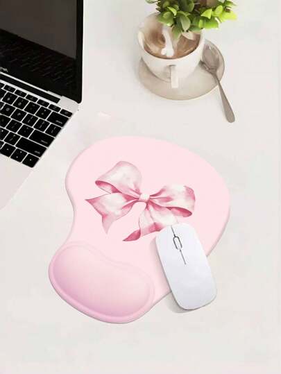 1 Piece Pink Bow Mouse Pad, Thick And Soft, Suitable For Girls, Great For Office, Gaming, Desk And Wrist Rest, Back To School Gaming Mouse Pad