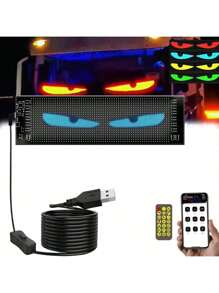 (1 PACK )Windshield Eyes Animated LED For Truck, Devil's Eye LED Soft Screen, Colorful Eye Lamp Soft Screen For Truck Windows, Blumi Light Devil Eyes Light For Cars, Semi Truck Windshield LED Eyes(Four Sizes) - 3.6*14.7英寸 - 查看 1