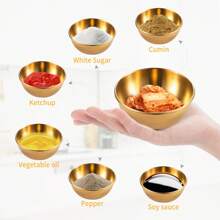 Stainless Steel Sushi & Appetizer Dipping Bowls (4 In Gold): Essential For Kitchen, Home & Restaurant Settings - Gold - View 7