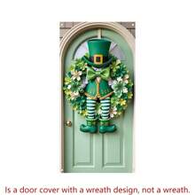1 Pc, 2D Flat, St. Patrick's Day Doorframe, 180 Cm * 90 Cm / 70.8 In * 35.4 In, Polyester Material, St. Patrick's Day Hanging Decor, Background Banner, Suitable For Large Party Supplies And Gift Entrance, Room, Garden Wall Decoration