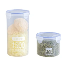1/2/4 件谷物储存罐，厨房食品密封罐，密封性好，尺寸多样 - 彩色 - 查看 7