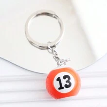 1pc Unisex Billiard Ball Keychain Pendant, Bag & Car Keyring, Perfect Gift - Multicolor - View 14
