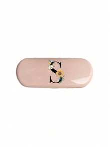1pc Creamy/Monet-Style Solid Color Glasses Case, New And Simple Design, Convenient And Portable With Waterproof And Dustproof Function