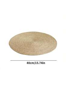 1 pièce Tapis de sol rond en polyester tissé à la main, lavable, convient pour la cuisine, la maison, les mariages, les fêtes et la décoration de la ferme