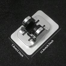 3pcs Easy To Install Adjustable Shower Head Bracket - No Drilling Required, Waterproof ABS Bracket With Hooks, Suitable For Bathroom Accessories Home Bathroom Decor