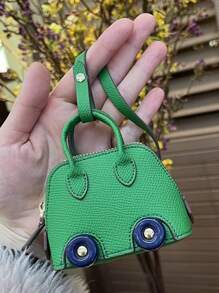 鳄鱼纹车轮保龄球包贝壳包耳机包汽车钥匙包包挂件。假期圣诞节礼物感恩节礼物 Y2K 女士钱包迷你钱包钱包零钱包 - 彩色 - 查看 18