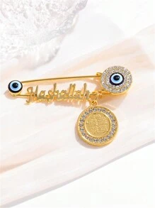 SeuSuk New Religious Bible Pendant Brooch, Unisex Muslim Jewelry Amulet Gift - Gold - View 5