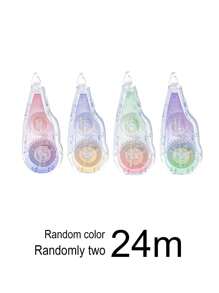 Set de 3 cintas correctoras transparentes de degradado, 90 metros en total, con diseño de corazones lindos para chicas, muy atractivas, de gran capacidad y de aplicación suave, ideales para uso estudiantil (30 metros por cinta)