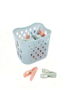 Set de 30 pinzas/broches pesados, anti viento, para colgar ropa, ropa interior, pinzas pequeñas, pinzas plásticas para perchas de vestidos, en colores aleatorios