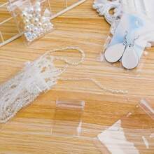 30/100 piezas Bolsas transparentes de PVC autosellantes, adecuadas para joyería - a prueba de polvo y anti-oxidación, bolsas de almacenamiento para aretes, anillos, pulseras - transparente - Ver 4